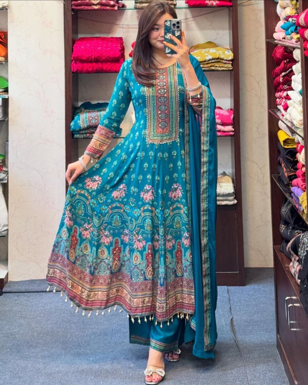 Cotton Rajisthani Anaarkali
